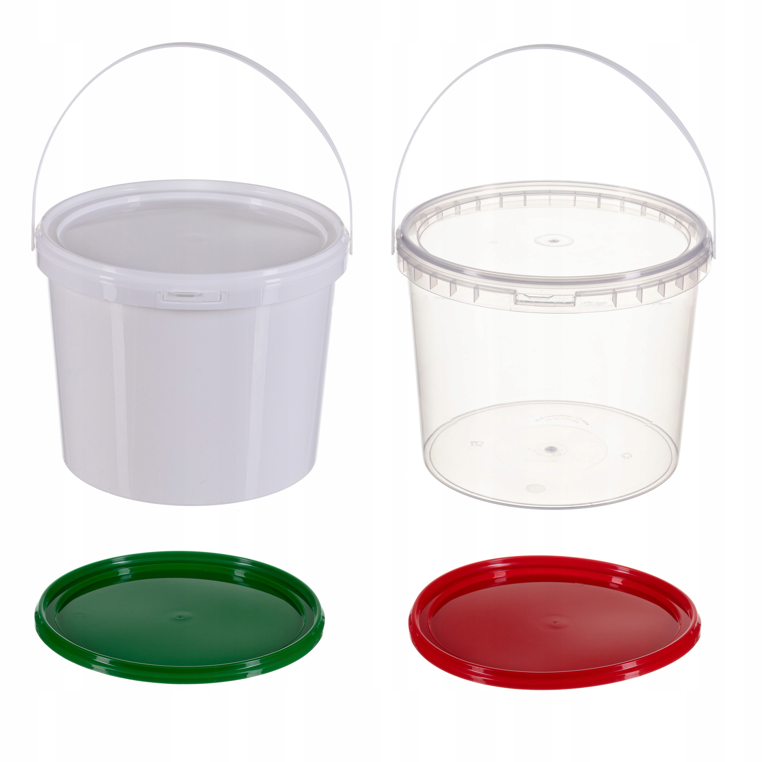 WIADRO WIADERKO PLASTKIKOWE 3L Z POKRYWĄ ATEST Marka bez marki