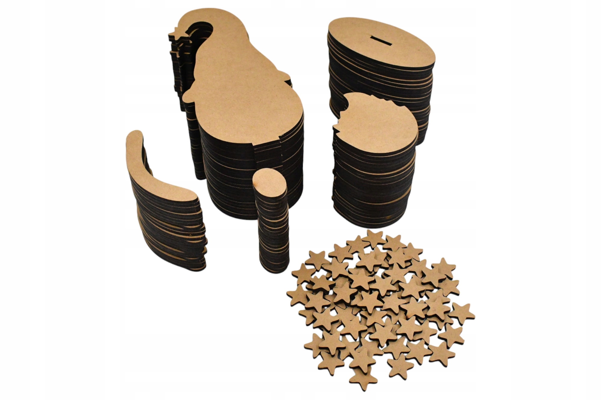 Skřítek Dřevěný trpaslík Mdf 25 Ks na podstavci Diy vánoční ozdoba