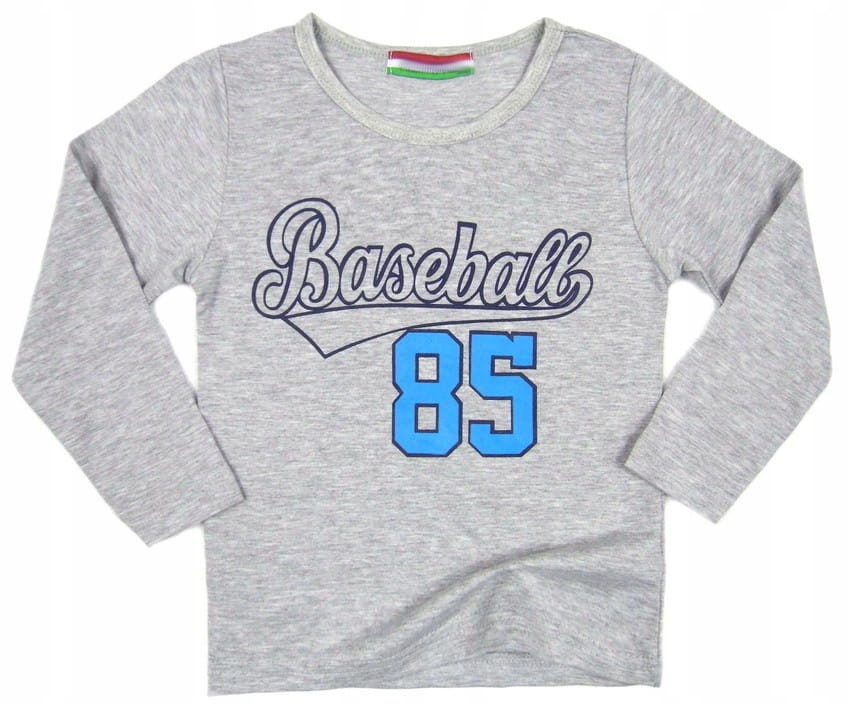 

207 bluzka Długi rękaw *baseball* 12Y grey