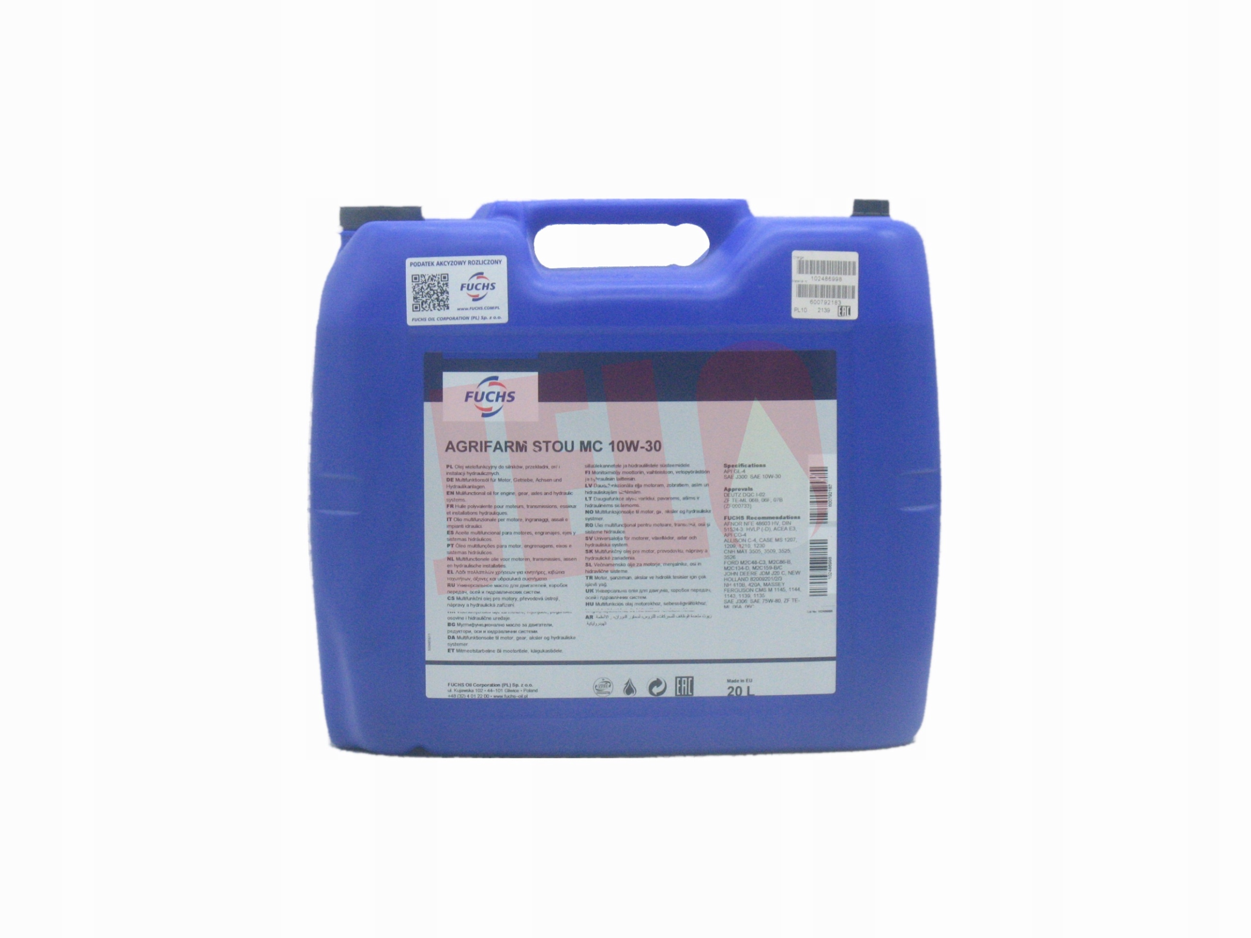 OLEJ FUCHS AGRIFARM STOU MC 10W30 20L