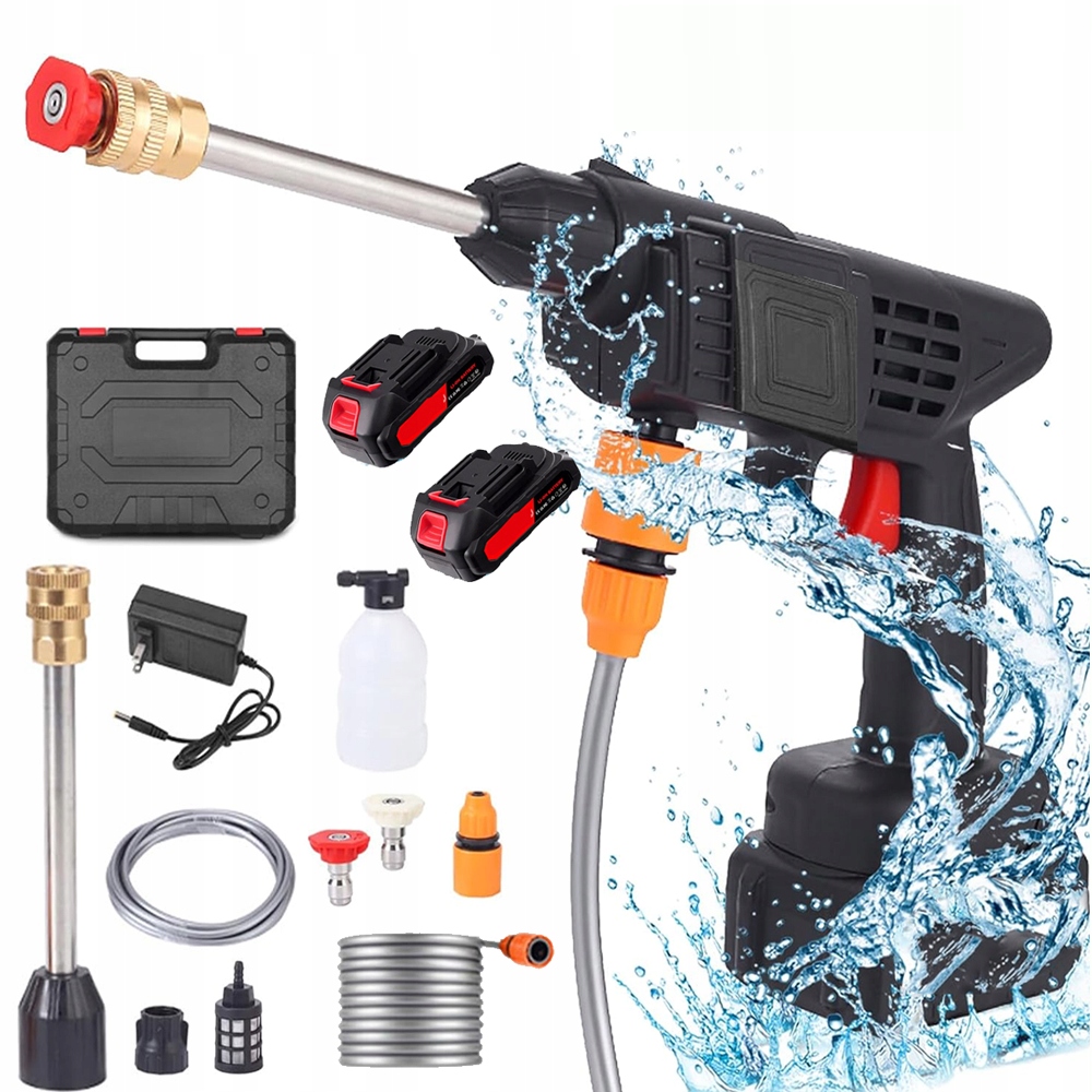 Myjka Ciśnieniowa Akumulatorowa Mocna Ogrodowa Zestaw