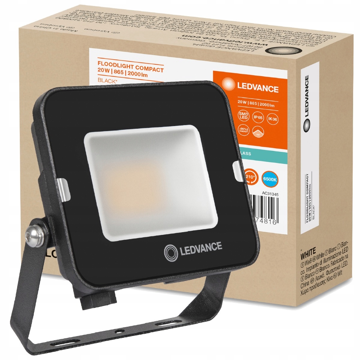 Naświetlacz HALOGEN LED 20W 6500K Czarny LEDVANCE