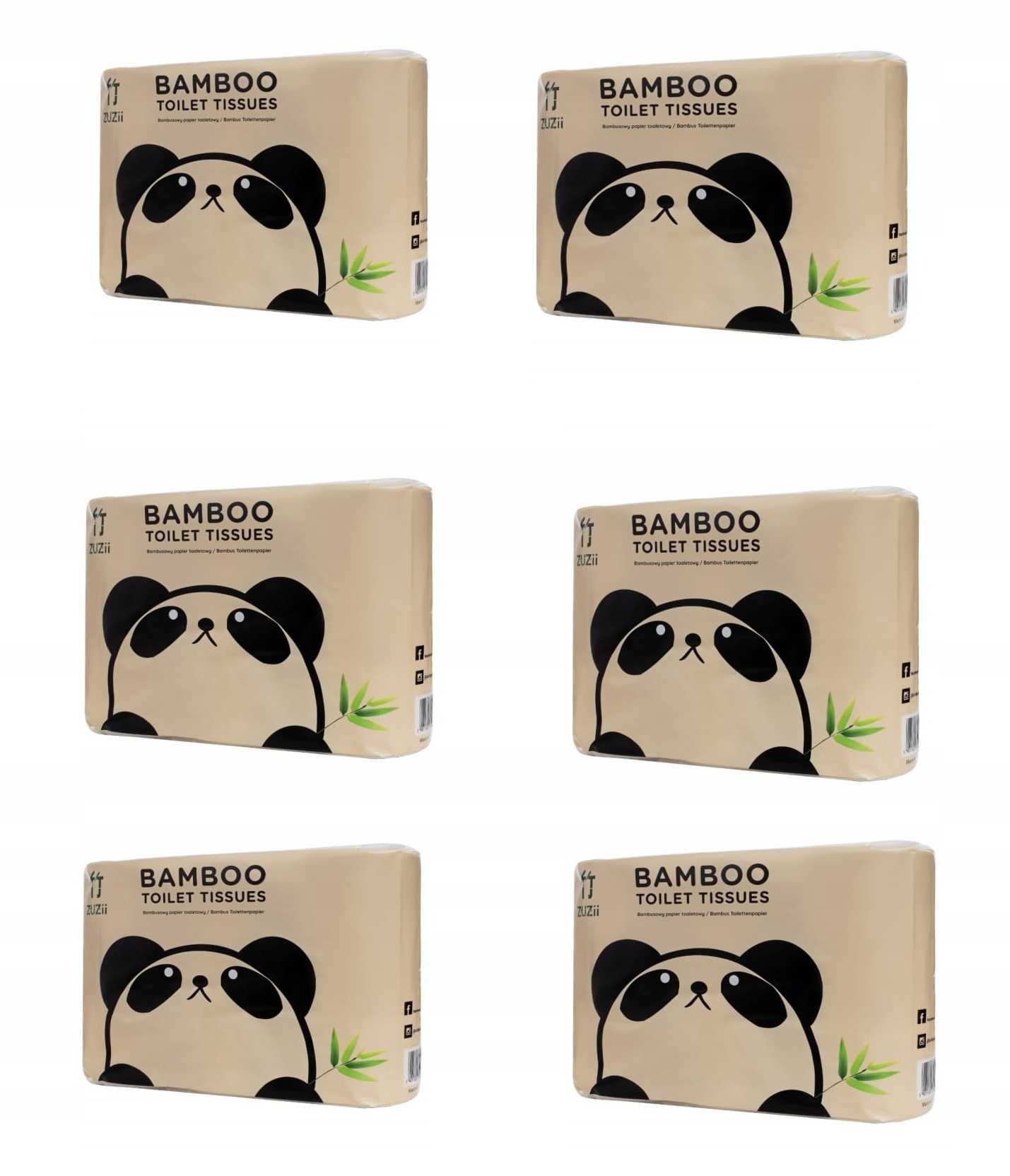 

ZUZii 6xpapier toaletowy bambusowy Eko Eco