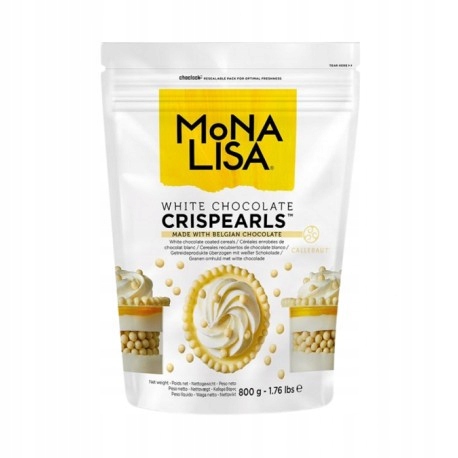 Posypka Mona Lisa Crispearls Callebaut 800 g Bílá Čokoláda