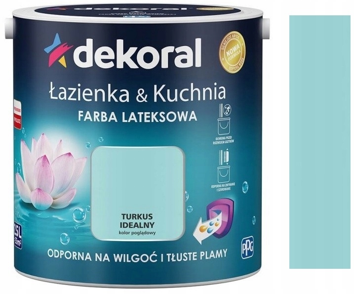 Farba Dekoral Łazienka I Kuchnia Turkus Idealny 2,5L