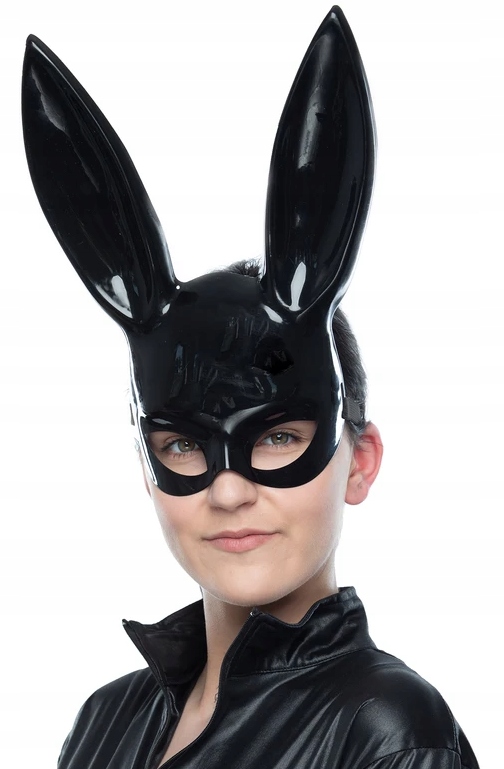 

Maska Czarne Uszy Zająca Królika Halloween Party