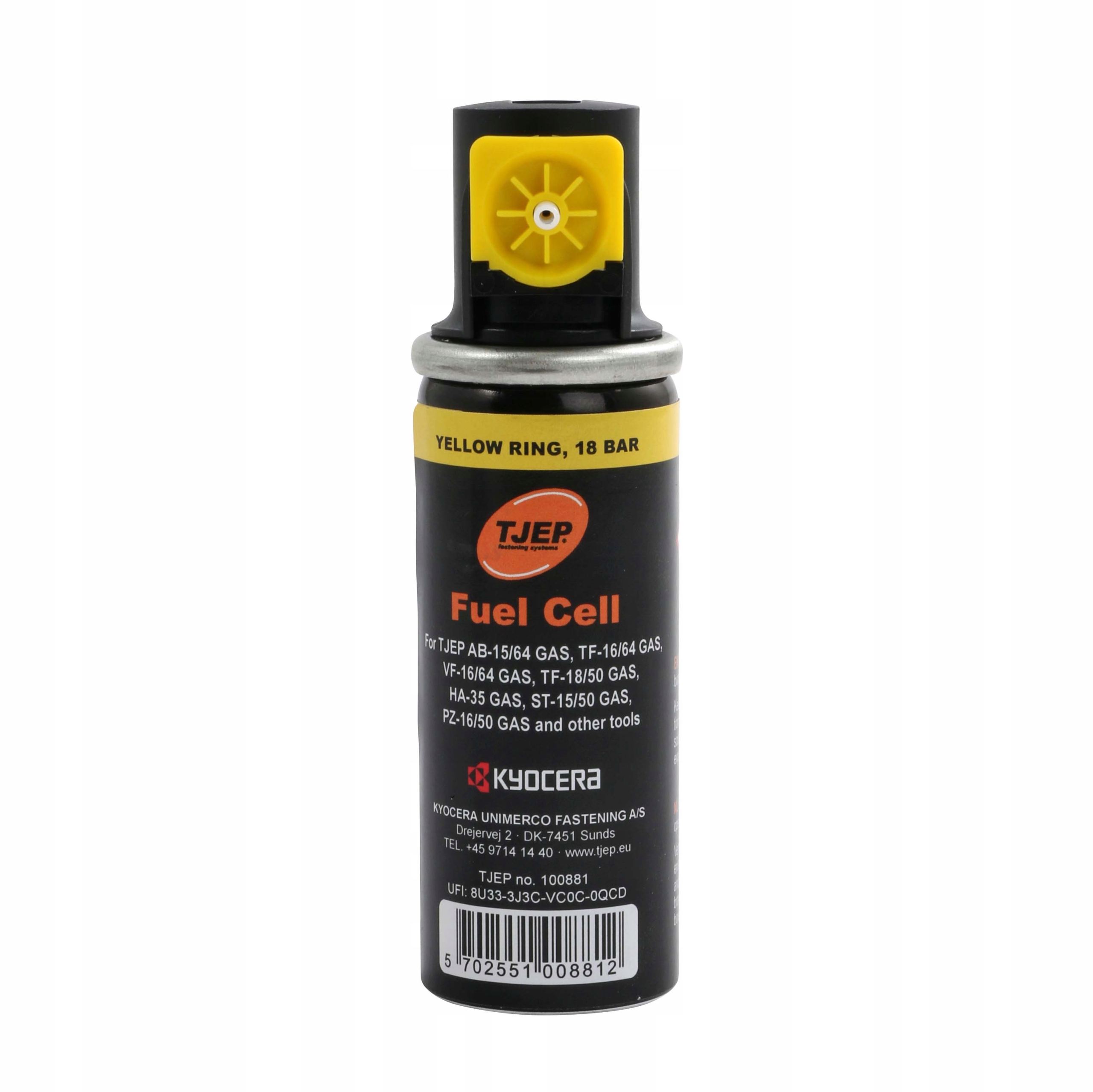 

Gaz Do Sztyfciarki Tjep Yellow 18 Bar 30ml (18g)