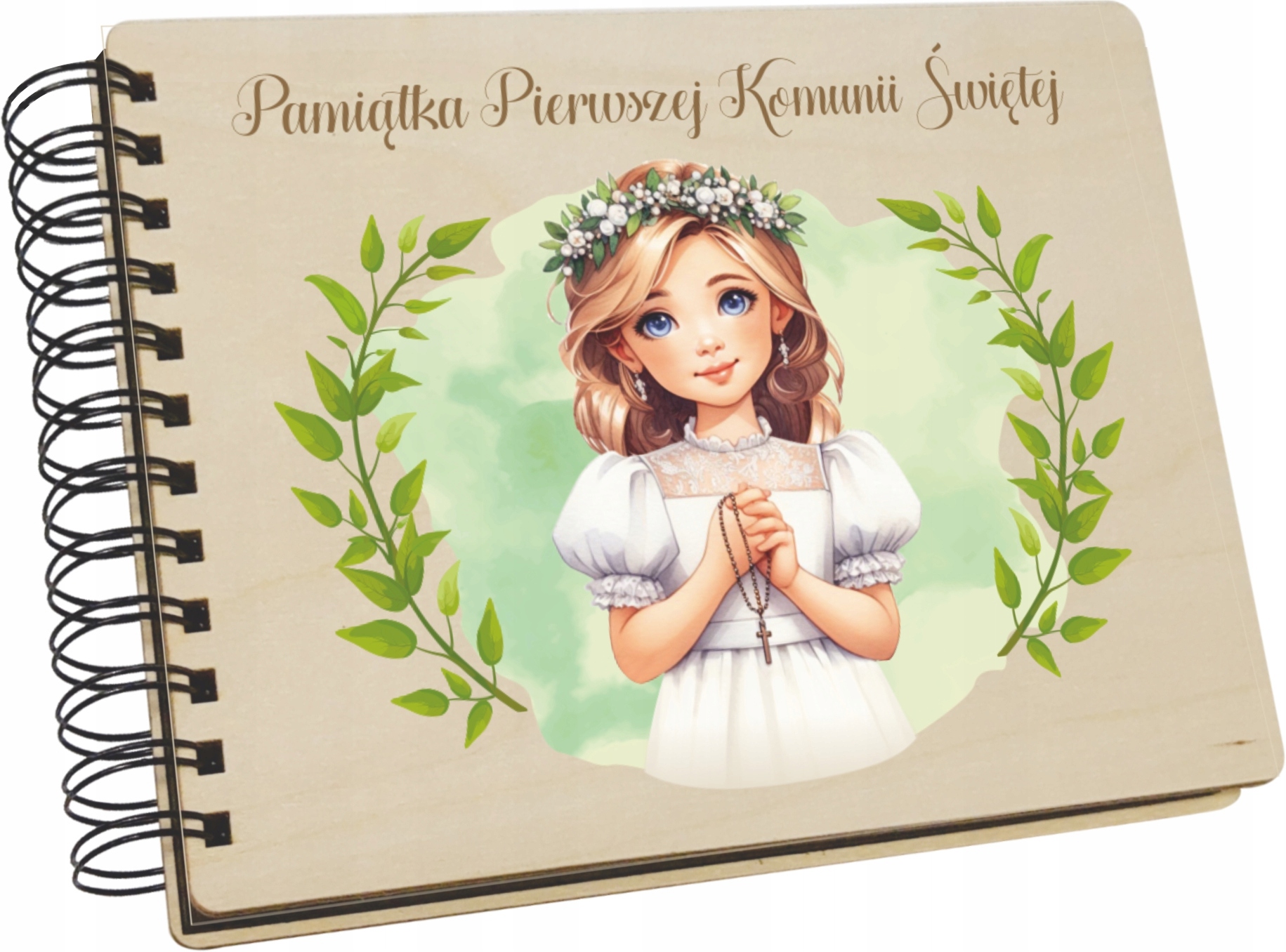 ALBUM NA ZDJĘCIA DREWNIANY PREZENT NA KOMUNIĘ RÓŻNE WZORY AK