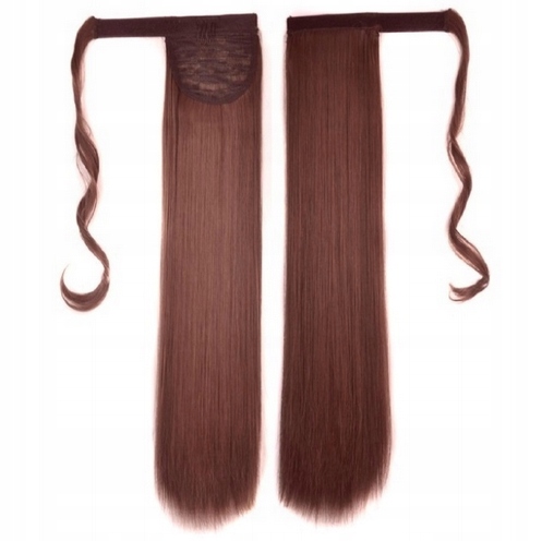 Připínací Poník Kitka Koňský Ocas Jako Přírodní 60 CM vínově hnědý 33