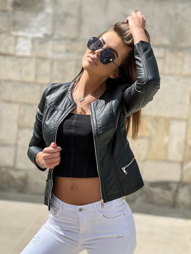 Kurtka Ramoneska Escandelle Paris_Chanelka 38/M Długość do pasa