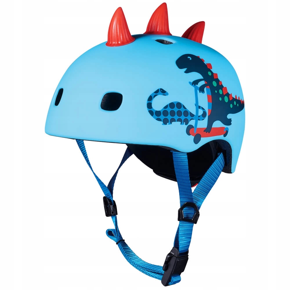 Micro kask dziecięcy Led S 48-53cm Scooterosaurus Dinozaury