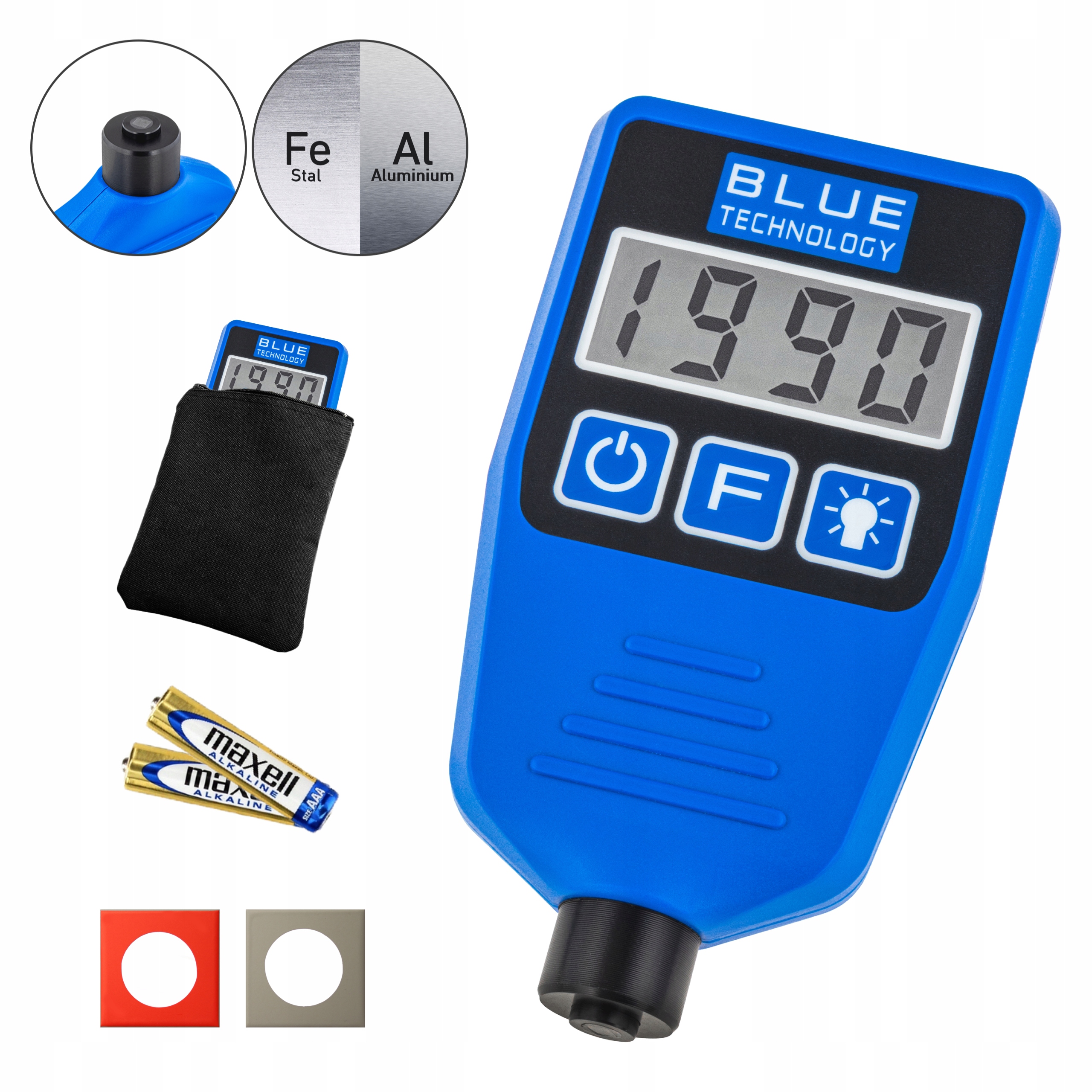 Merač hrúbky laku Senzor Tester DX-13-AL Oceľ, Hliník. Prítlačná sonda