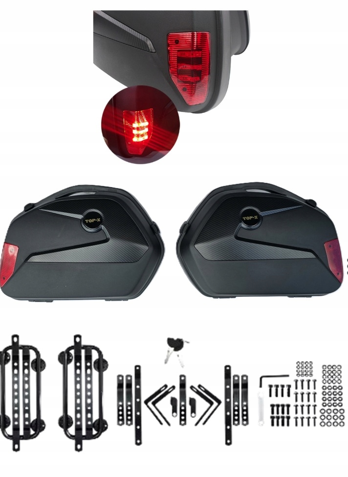 Boční Kufry Abs Brzdové Světlo Rámy Uni Yamaha Xt Xj Rdm FZ8 MT07 MT09