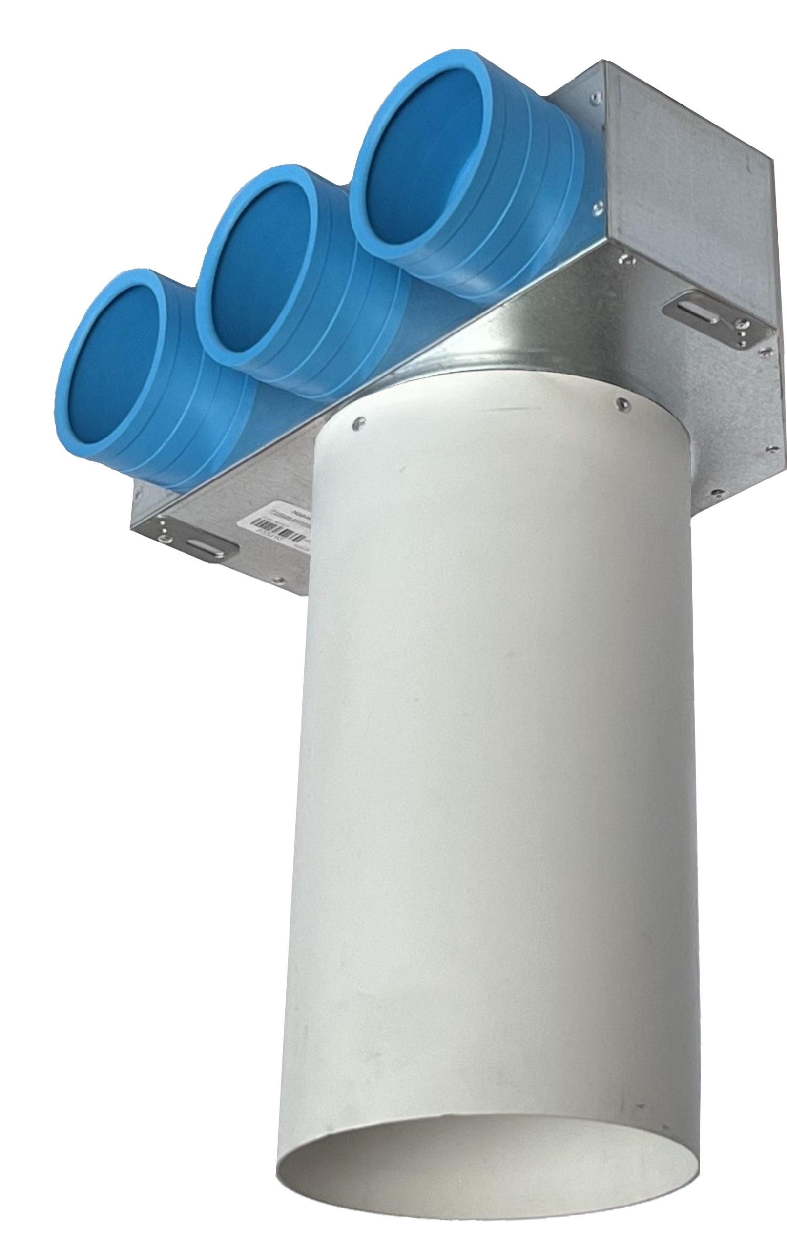 Skrzynka rozprężna 3x75 150 Pvc pod anemostat rekuperacja Gumowe Króćce