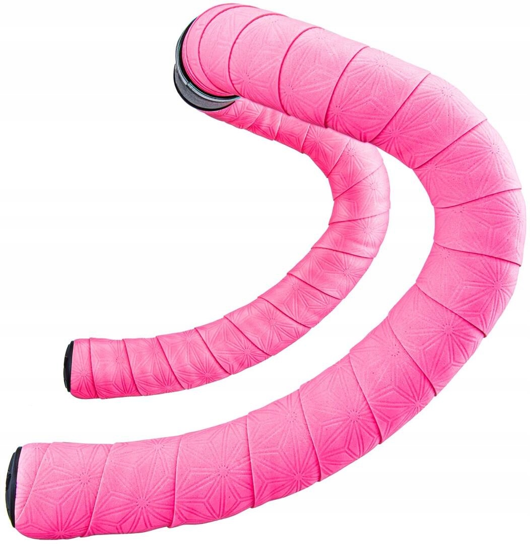 Owijka Supacaz Suave Red 2000x2,5mm na kierownicę różowa Neon Pink korki