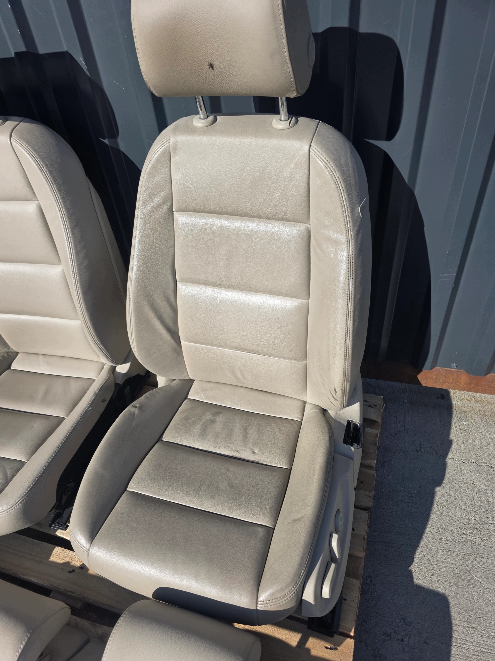 Sitz Sitze KOMPLET AUDI A6 C6 Leder BEZOWE heizung elektrisch !!!
