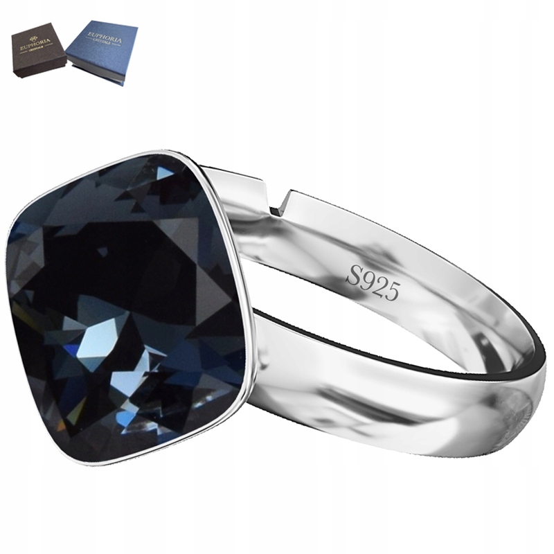 Prstýnek 925 Regulovatelný Stylový Romb s křišťálem jako Dárek