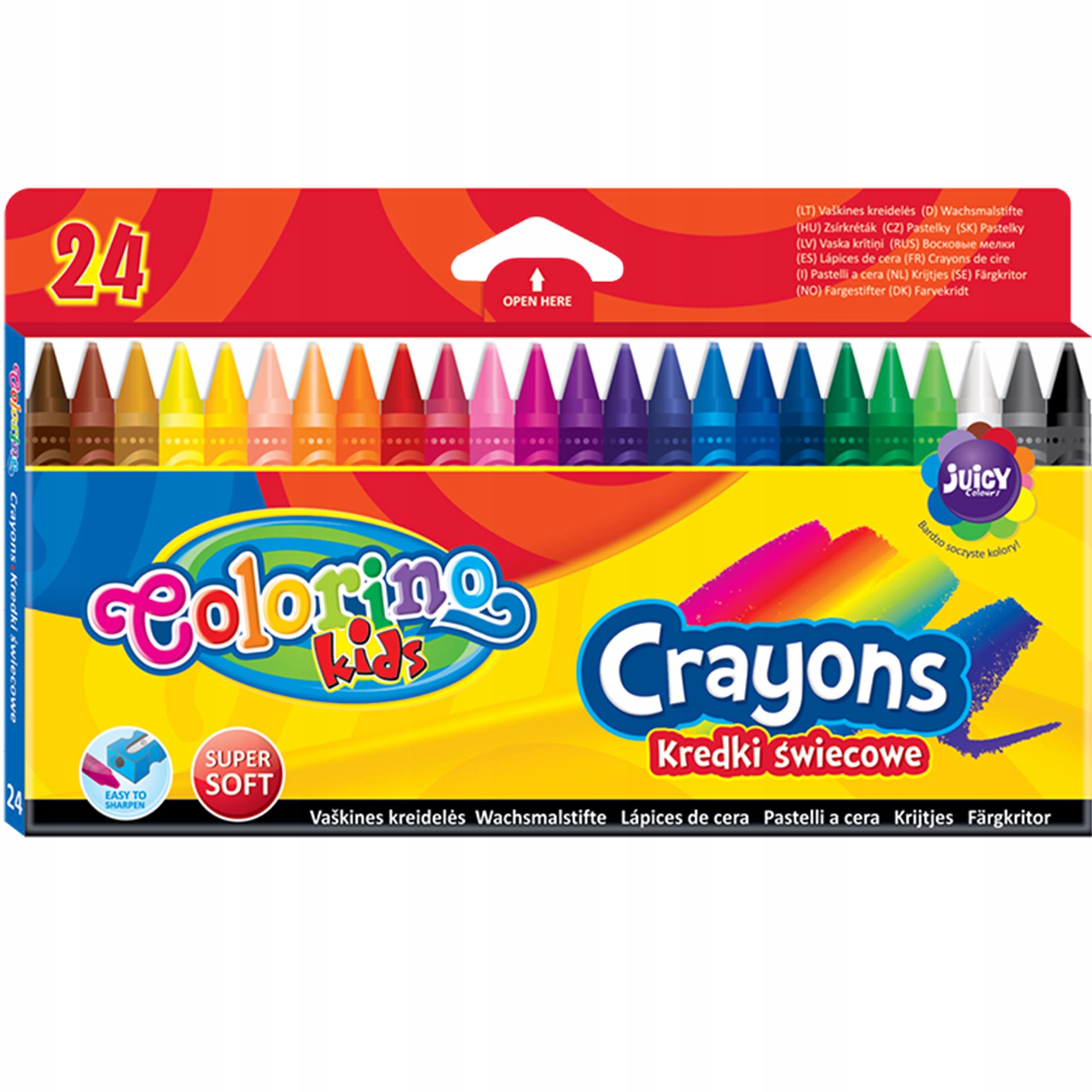 

Kredki Świecowe Colorino 24 Woskowe