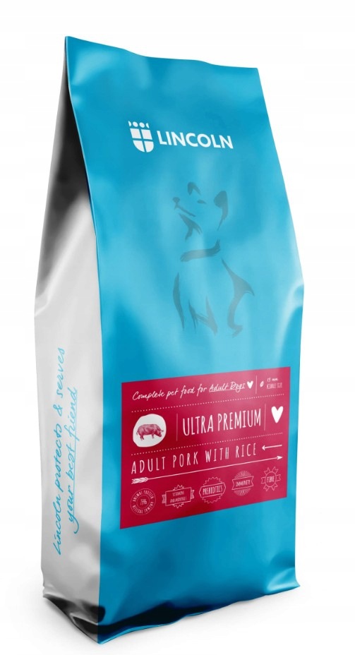 Lincoln Suché Krmivo Pro Psa Vepřové Pork 12 Kg Ovčák Labrador Border