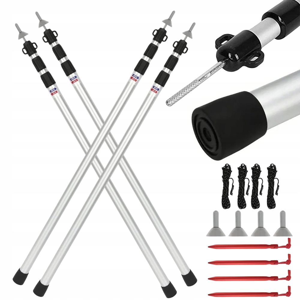 4 Ks Stanových Sloupků, Podpěrný Sloupek Stanu Pro Kempingové Cestovatele