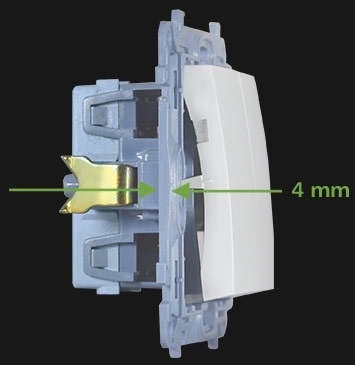 SIMON 10 GNIAZDO PODWÓJNE Z BOLCEM Z/U Z UZIEMIENIEM DO RAMEK KONTAKT Liczba przewodów 3