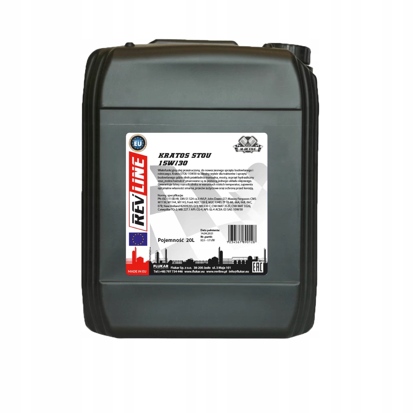 KRATOS SUPER TRACTOR OIL UNIVERSAL STOU 10W/40 20 L Producent Revline