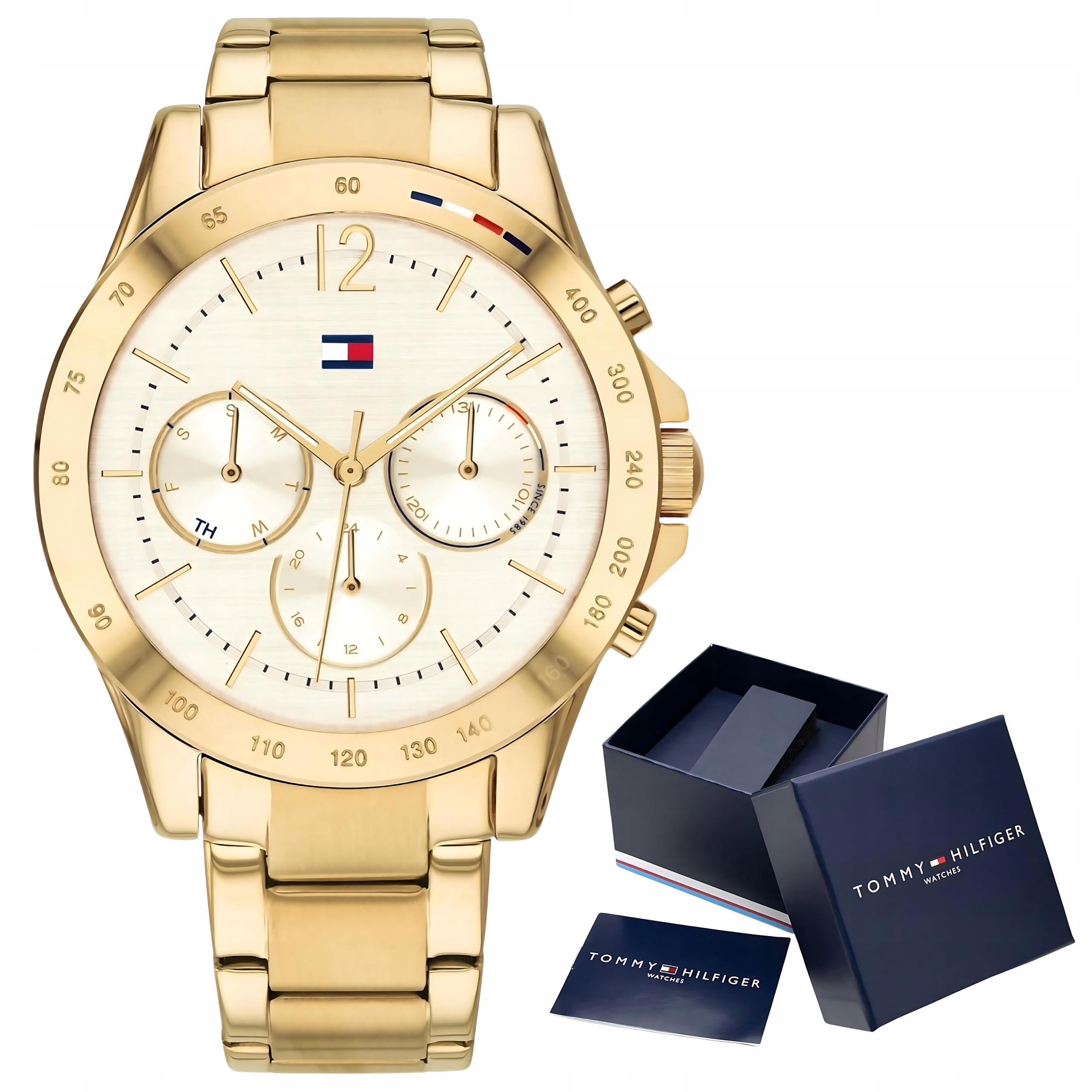 Dámské hodinky Tommy Hilfiger 1782195 Haven Zlaté Multidata Vodotěsné