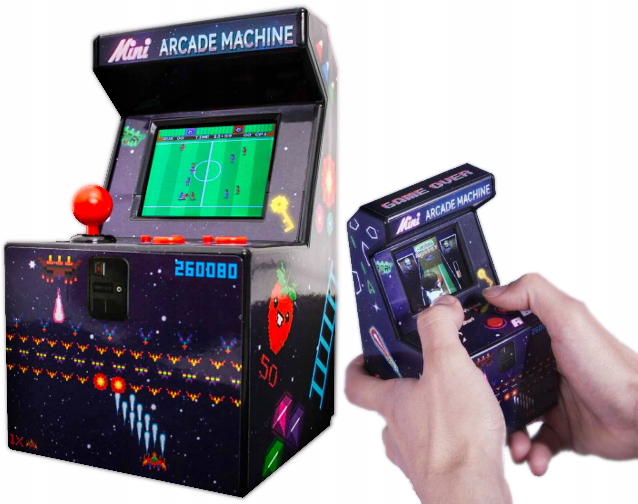 Mini Přenosná Retro Konzole Automat Thumbs Up Gameboy Elektronická Hra