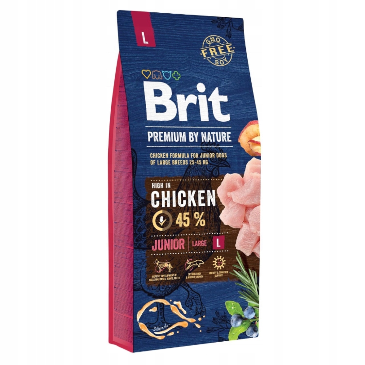 Levně Brit Premium by Nature Junior Large Breed, kuře 15 kg
