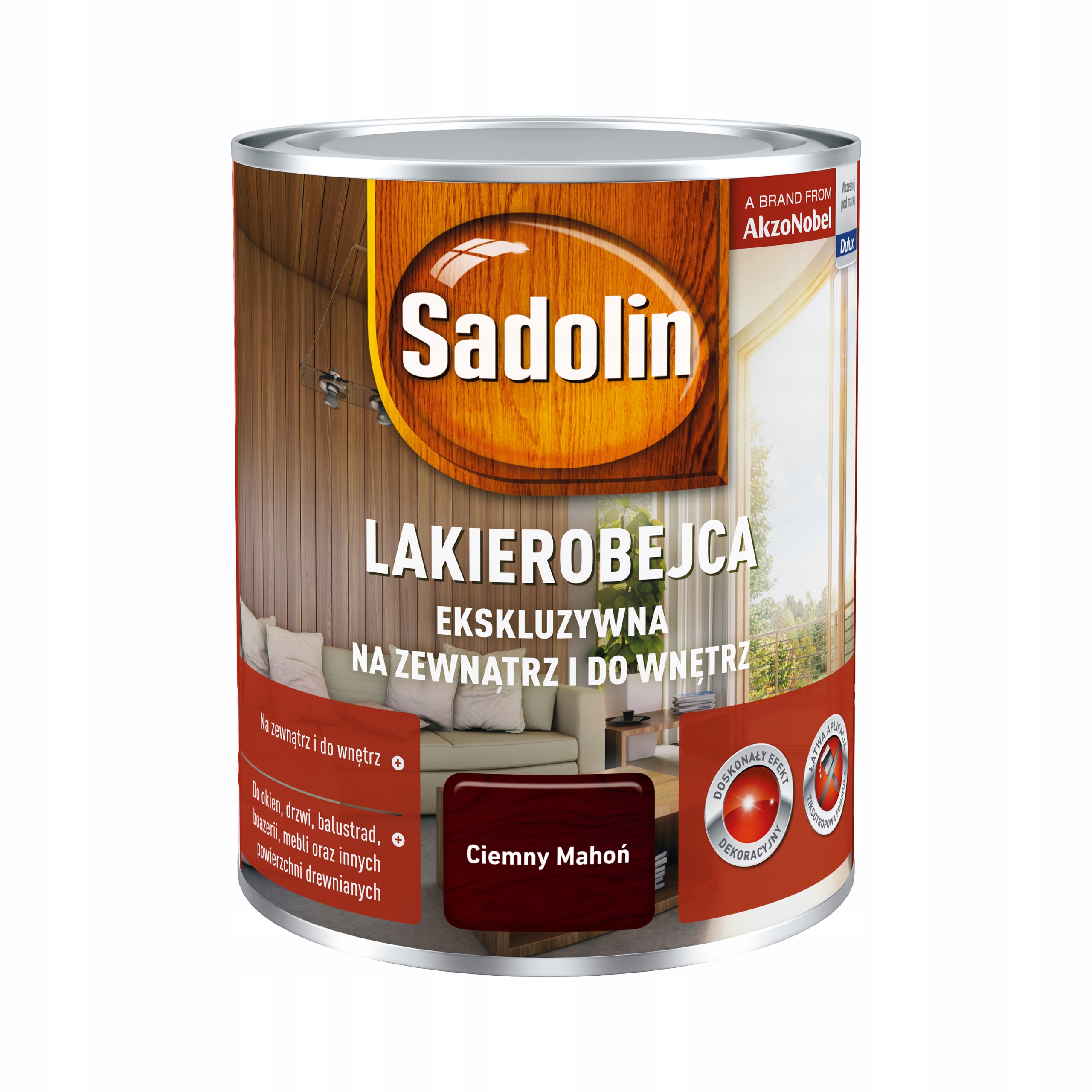 

Sadolin Lakierobejca Ekskluzywna Ciemny Mahoń 0,25