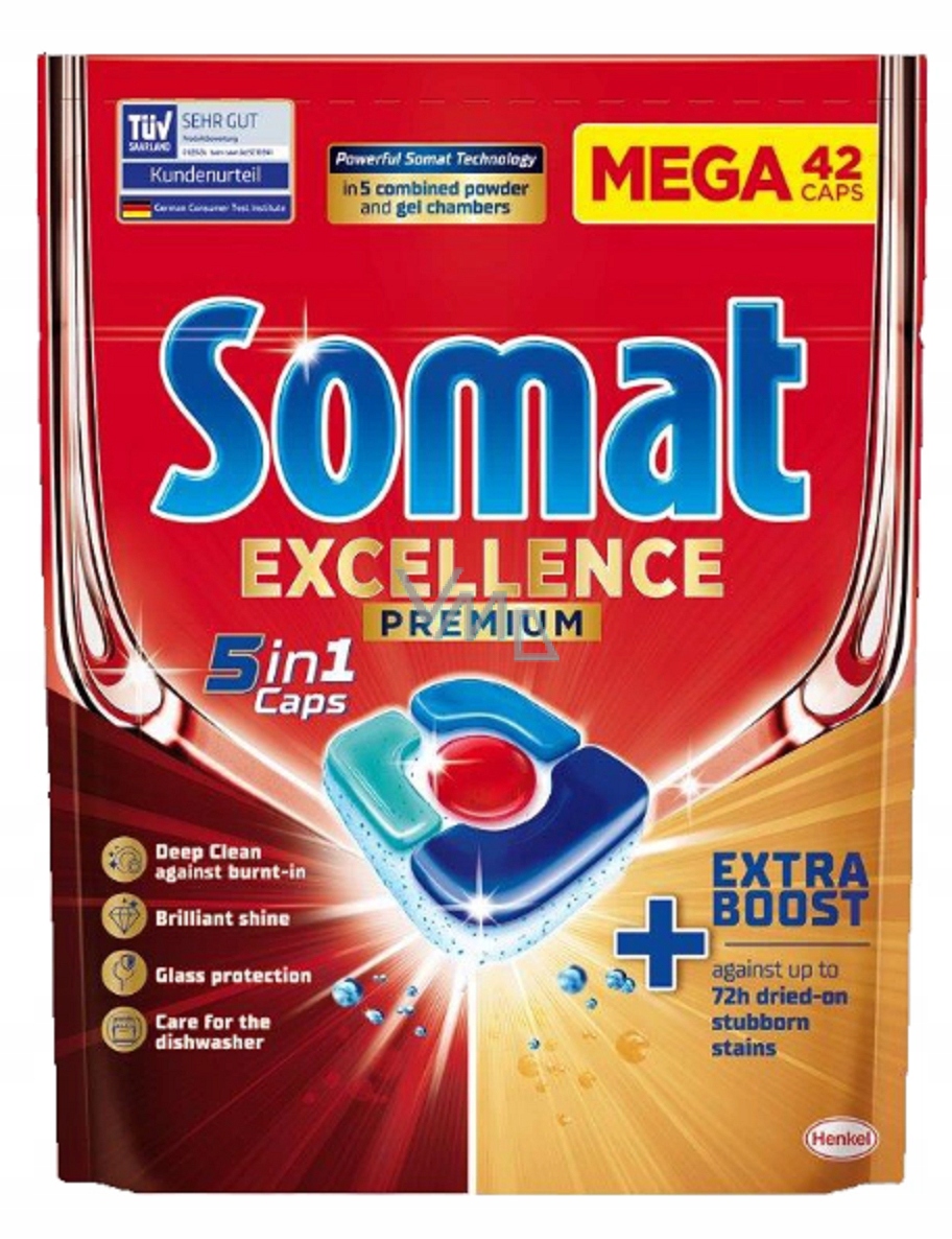 Levně Somat Excellence Premium 5v1 tablety do myčky 42 dávek