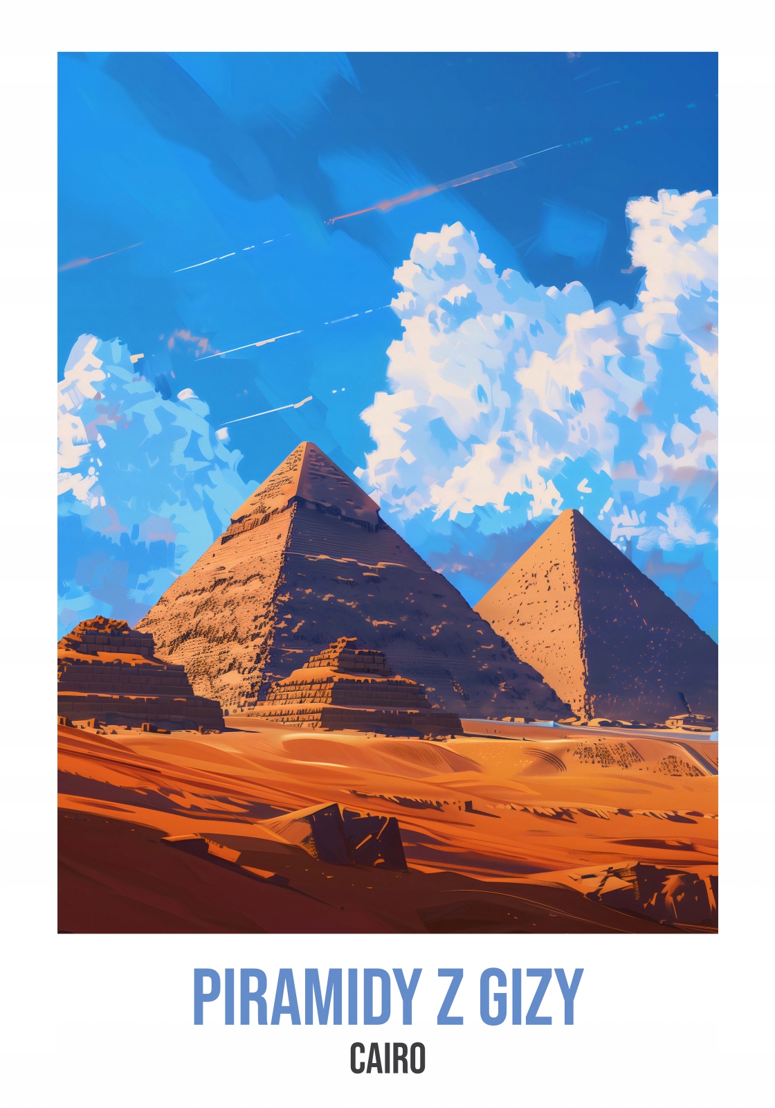 Plakát 70x100 cm Pyramidy z Gízy