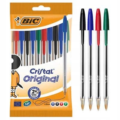 BIC CRISTAL ORIGINAL DŁUGOPIS MIX KOLORÓW 10 SZT