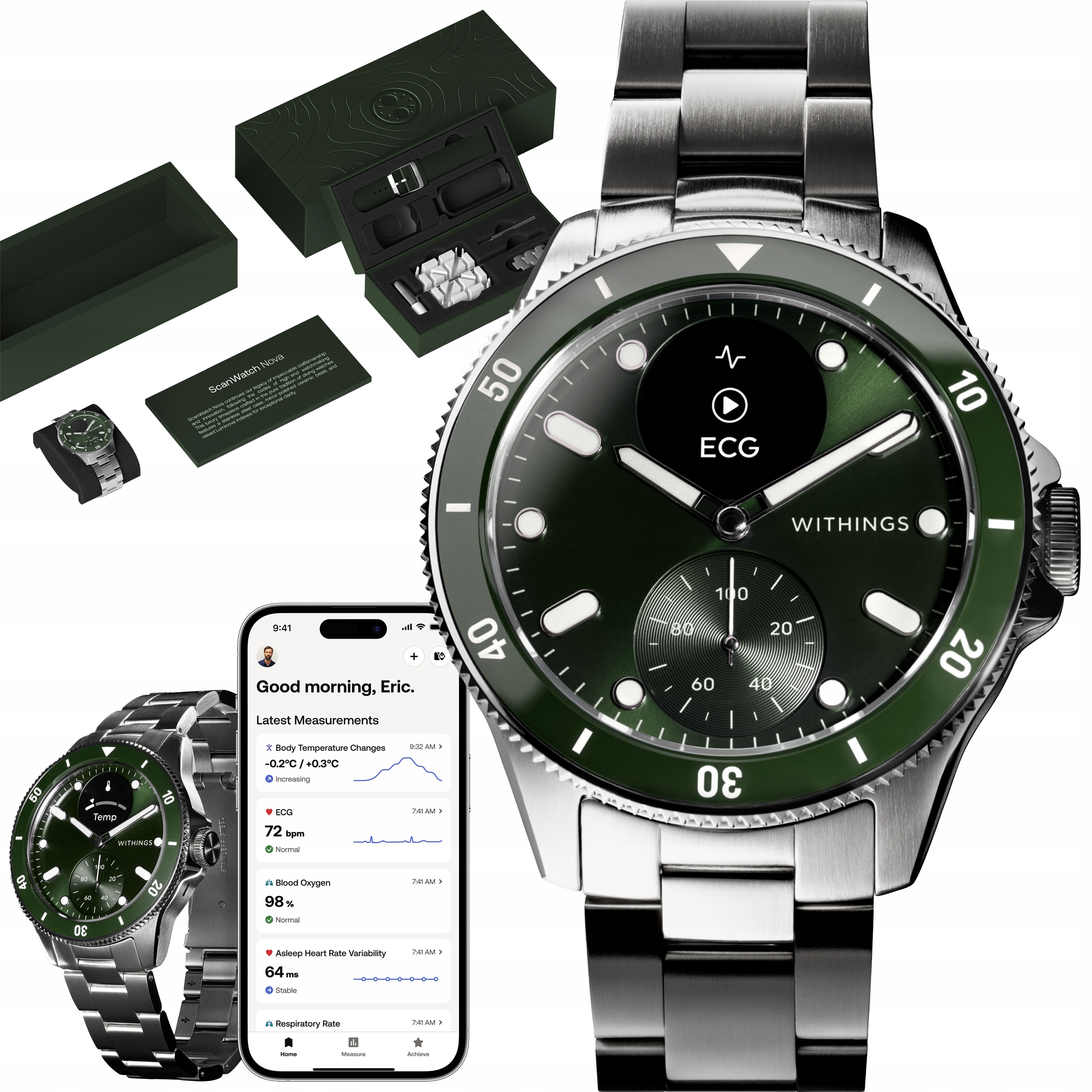 Withings ScanWatch Nova – Hodinky 42 mm s Ekg, měření tepu, SPO2 a spánku