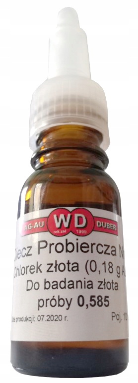 

Chlorek Złota 0,18g Au Ciecz Probiercza 10ml