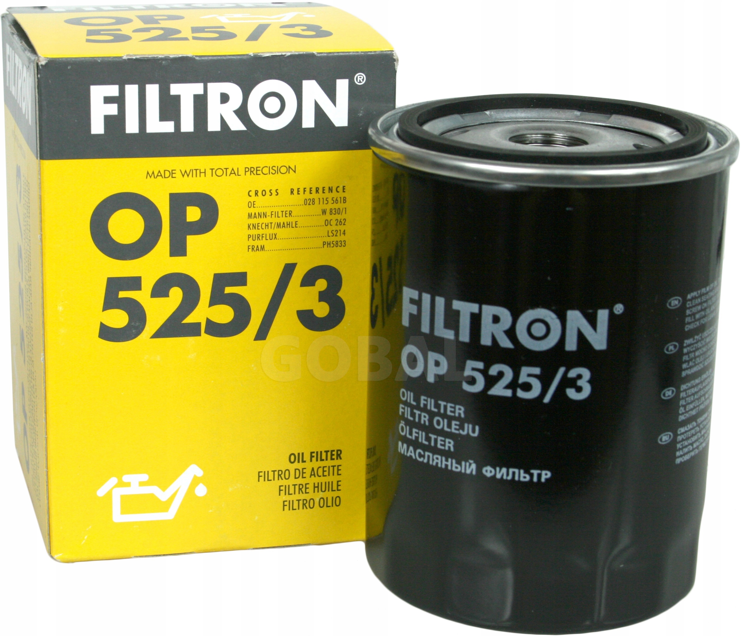 

Filtr Oleju Filtron Op 525/3 Seat Vw Ford 1.9 Tdi
