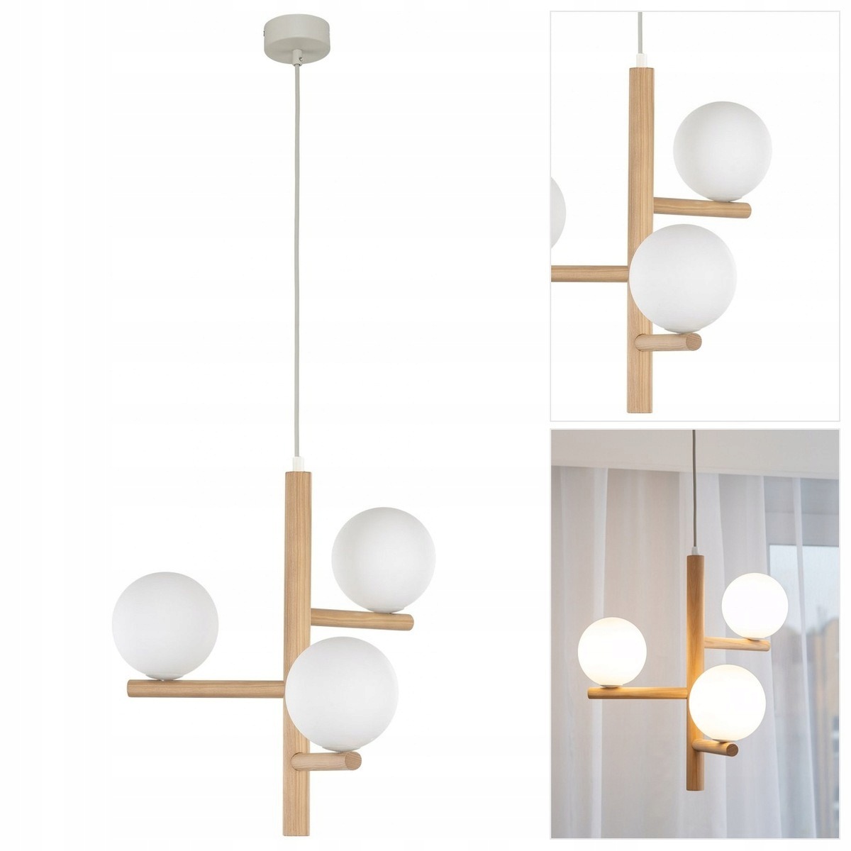 Černý lustr Estera v minimalistické formě v jídelně Tk Lighting
