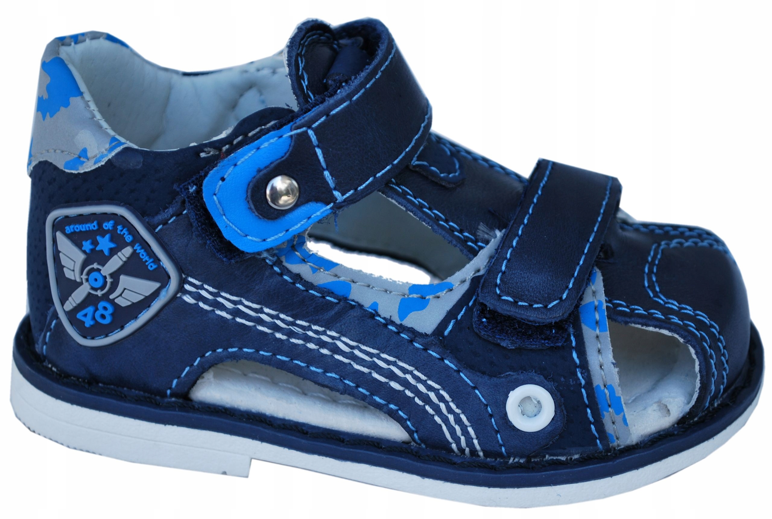 Sandałki 100% skóra, obcas THOMASA r 24 / 15cm