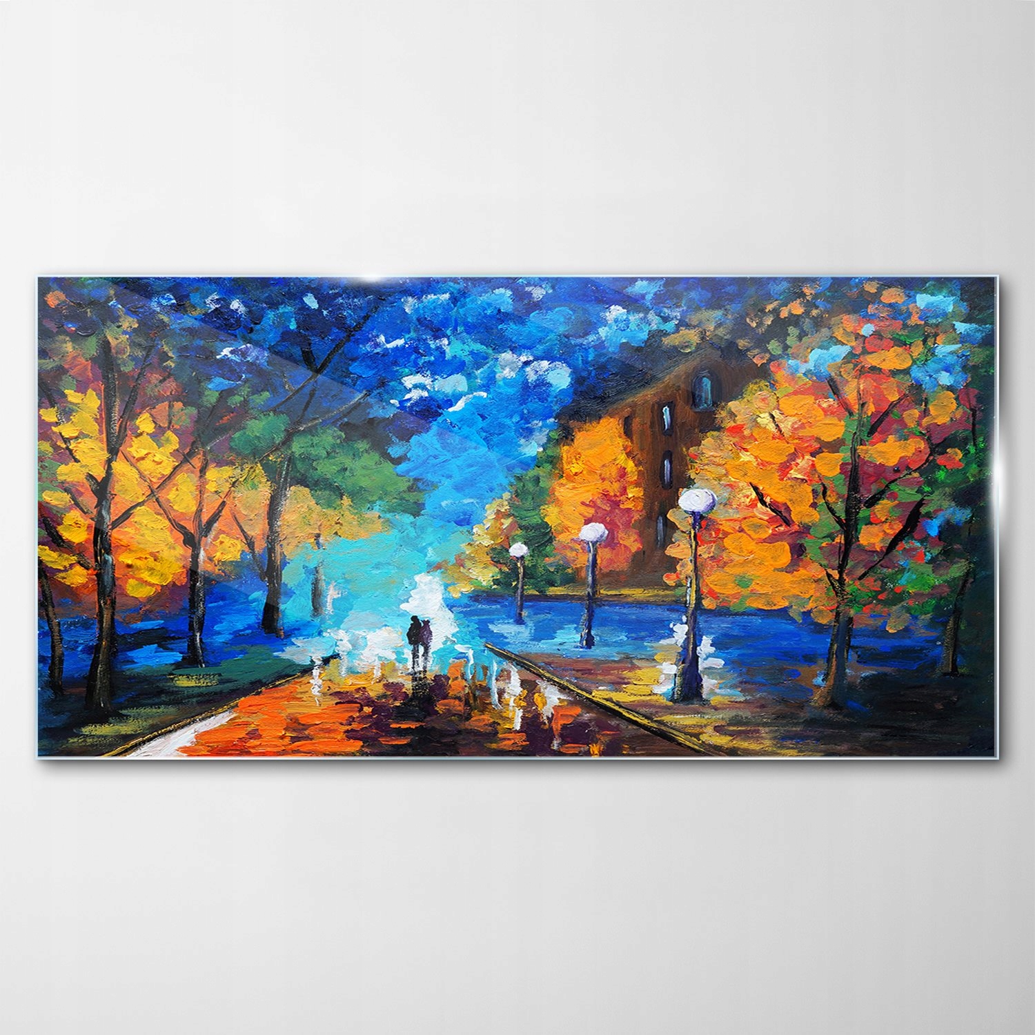 Obraz Sklenená dekorácia Krajina Stromy Jeseň 100x50