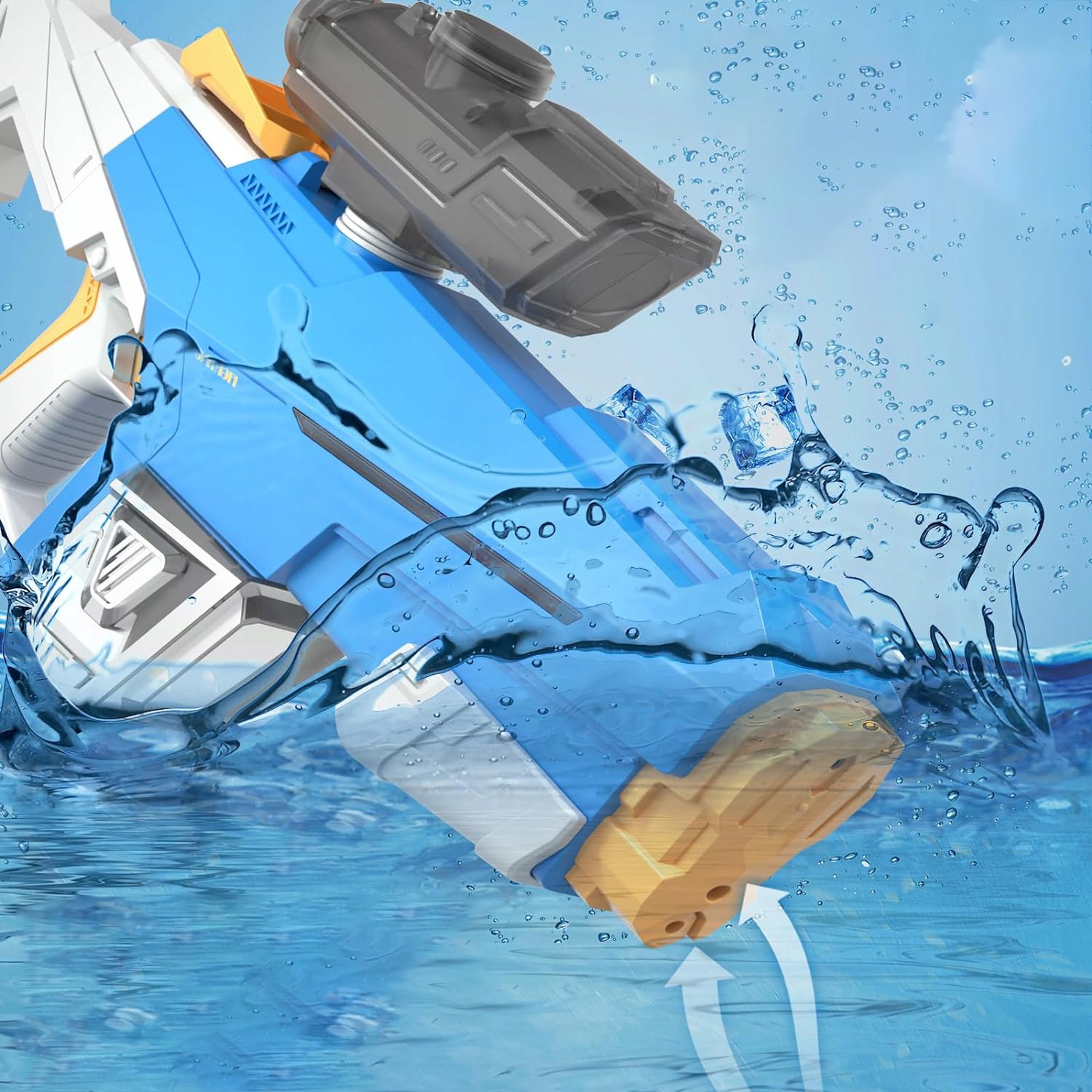 AUTOMATYCZNY ELEKTRYCZNY KARABIN PISTOLET NA WODĘ DUŻY MIOTACZ BLASTER EAN (GTIN) 889997507583