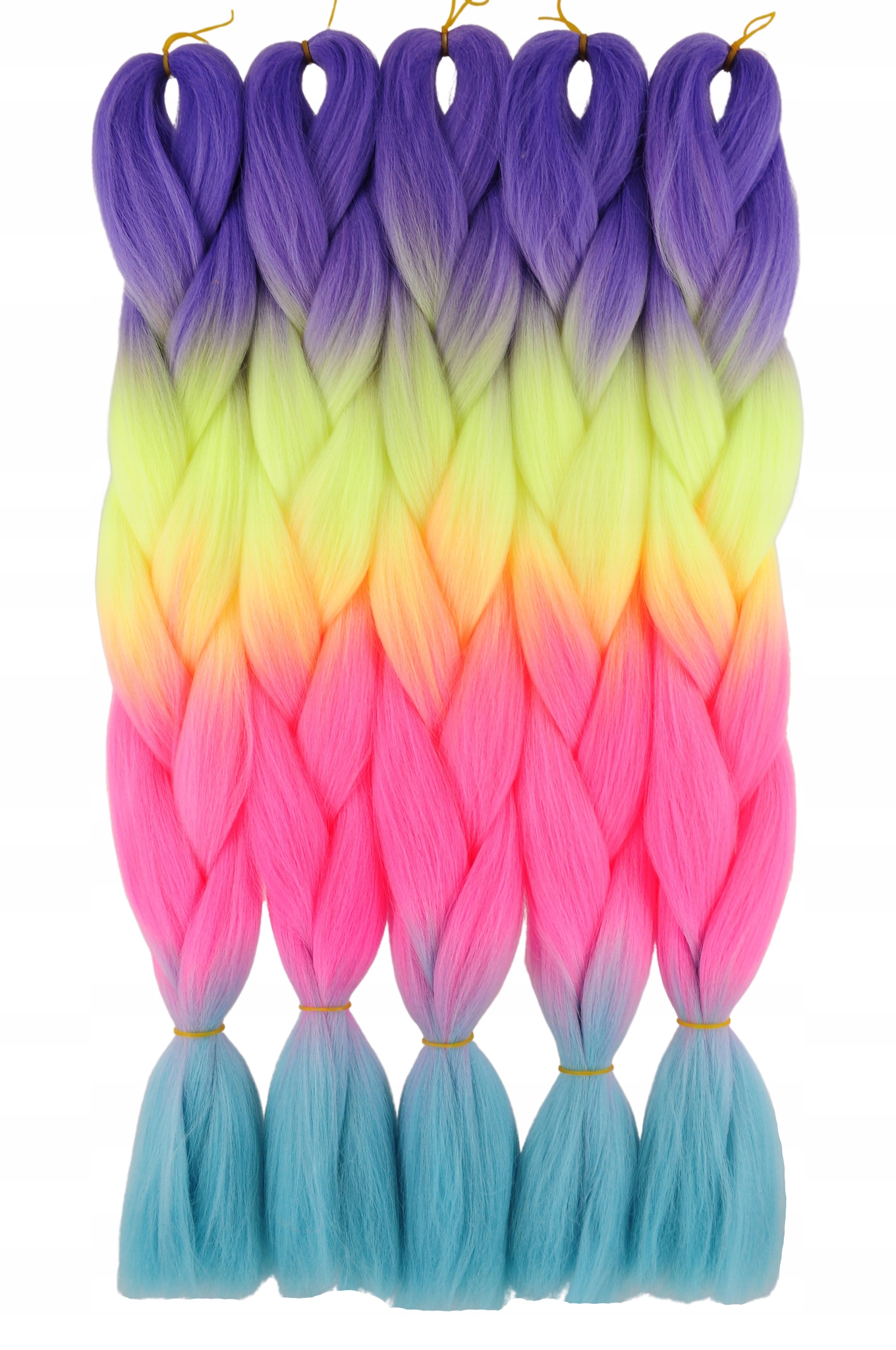 WŁOSY SYNTETYCZNE KOLOROWE WARKOCZYKI OMBRE 4K.028 Marka Smart Colours