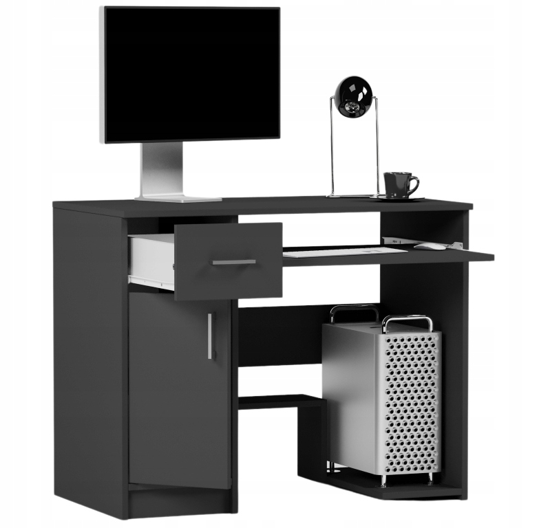 BIURKO KOMPUTEROWE 90CM STOLIK LAPTOP N-10 ANTRACYT
