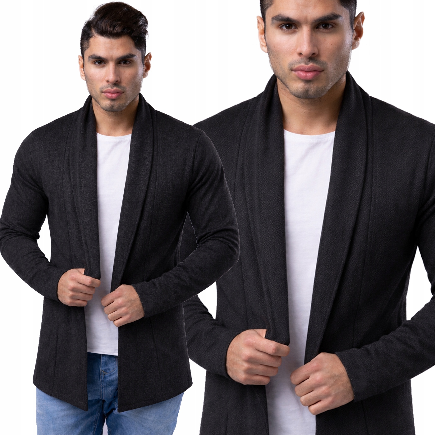 Narzutka Męska Bluza w jodełkę Wiosna Lato