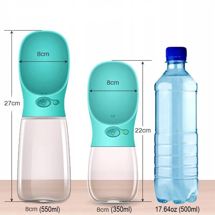 

Butelka na wodę dla psa z miseczką 550 ml
