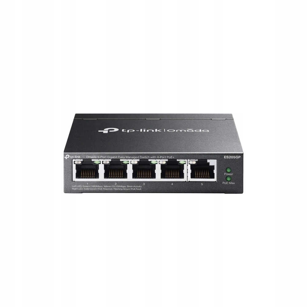 TP-Link ES205GP Omada 5-portový Easy Managed Switch, 4x PoE+