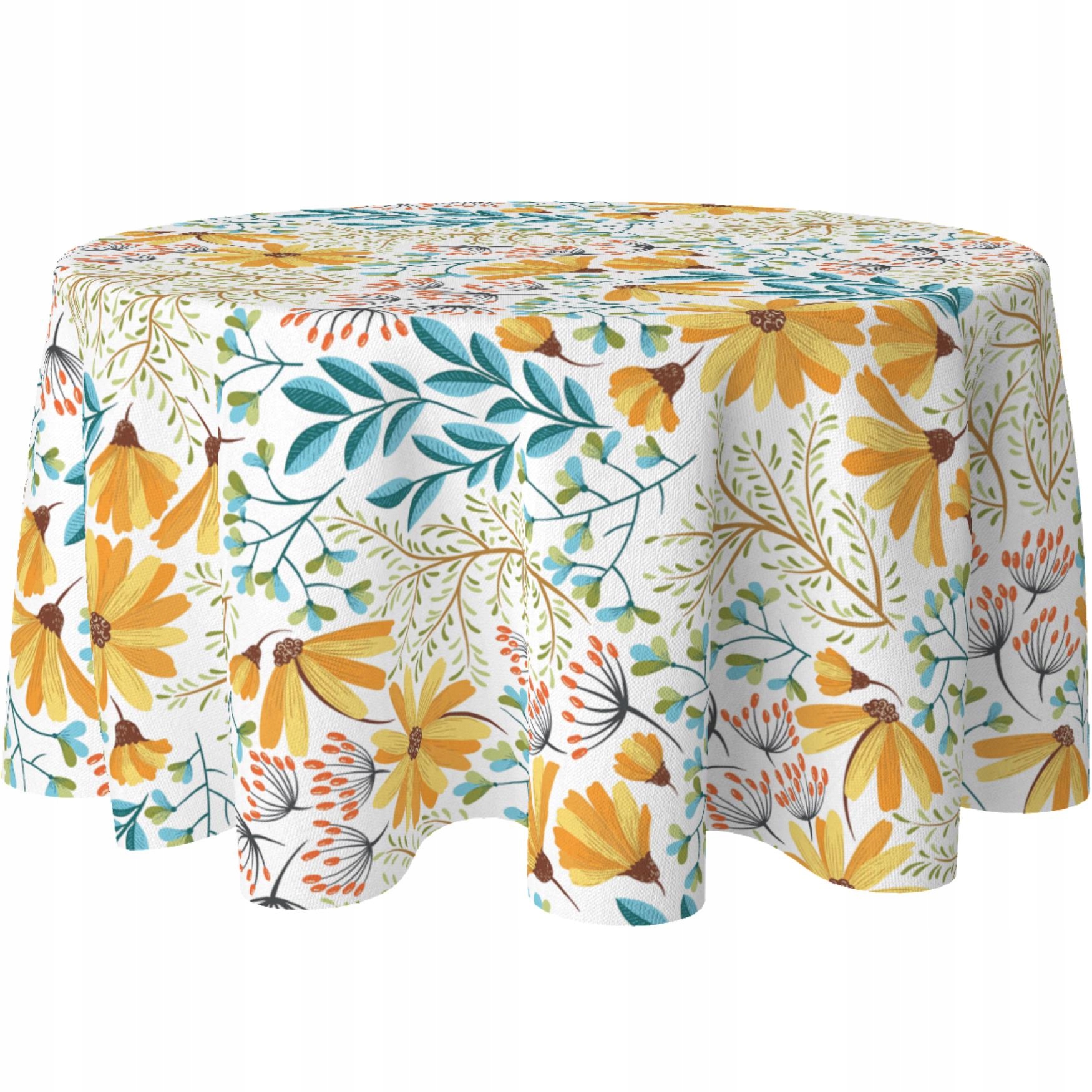 OBRUS OKRĄGŁY NA STÓŁ DEKORACYJNY 140 WZÓR KOŁO 016