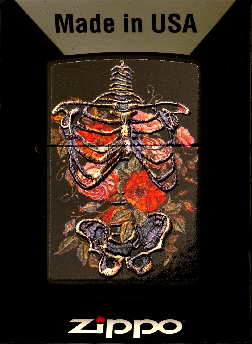 Zapalovač Zippo Skelett Embroidery 60006891 Větruodolný benzínový