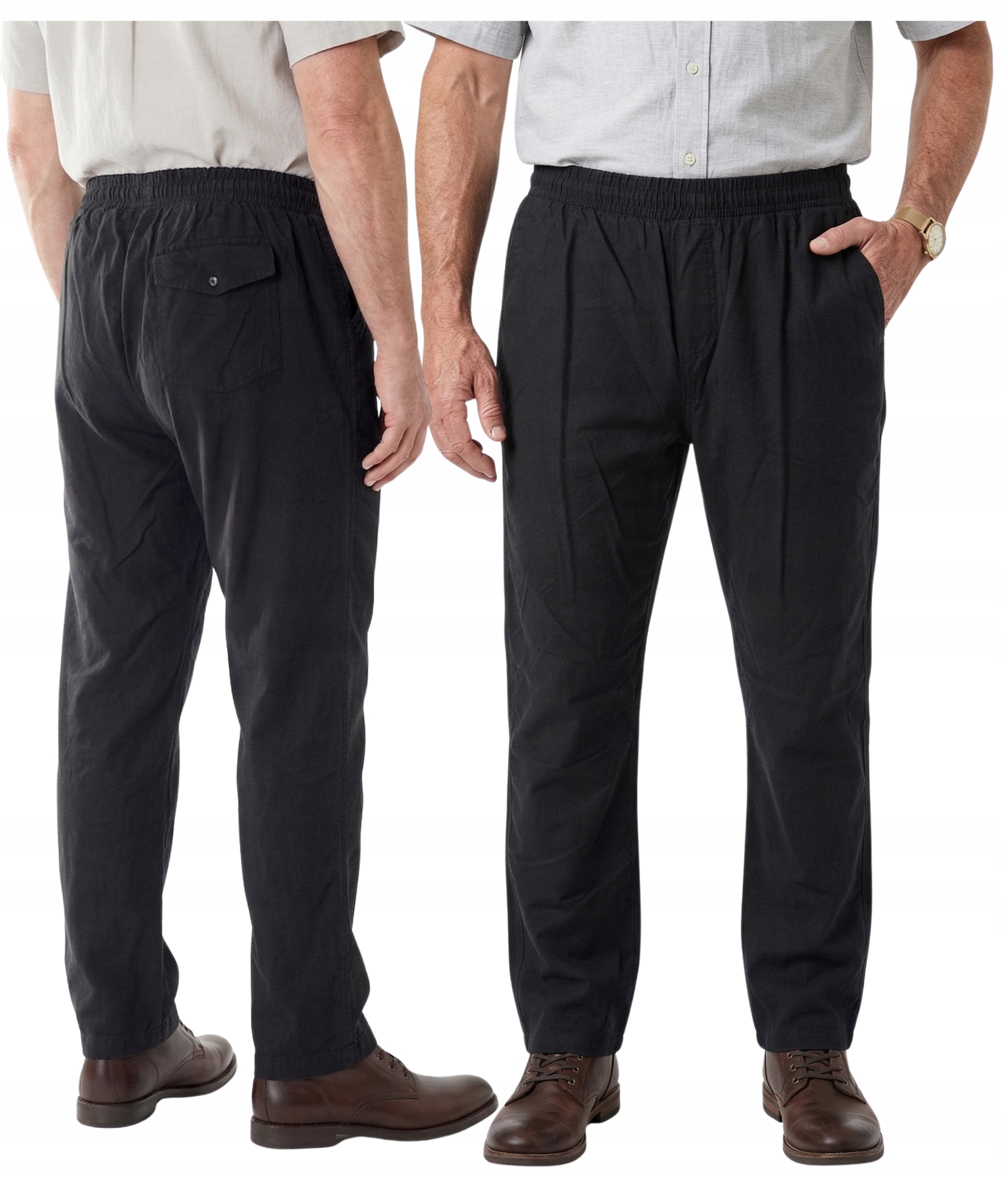 Spodnie Materiałowe Męskie Bawełna Casual Letnie Wiosenne Rozmiar 3XL