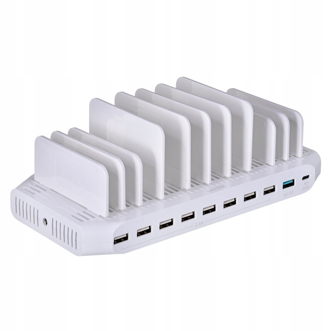 Unitek Stacja Ładująca 10X Usb, 160W, Y-2190