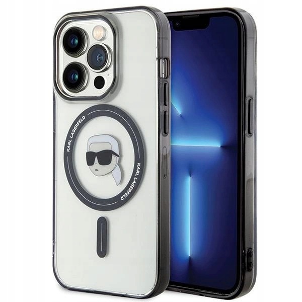 Etui Karl Lagerfeld IML Karl's Head MagSafe iPhone 15 Pro Max przezroczyste